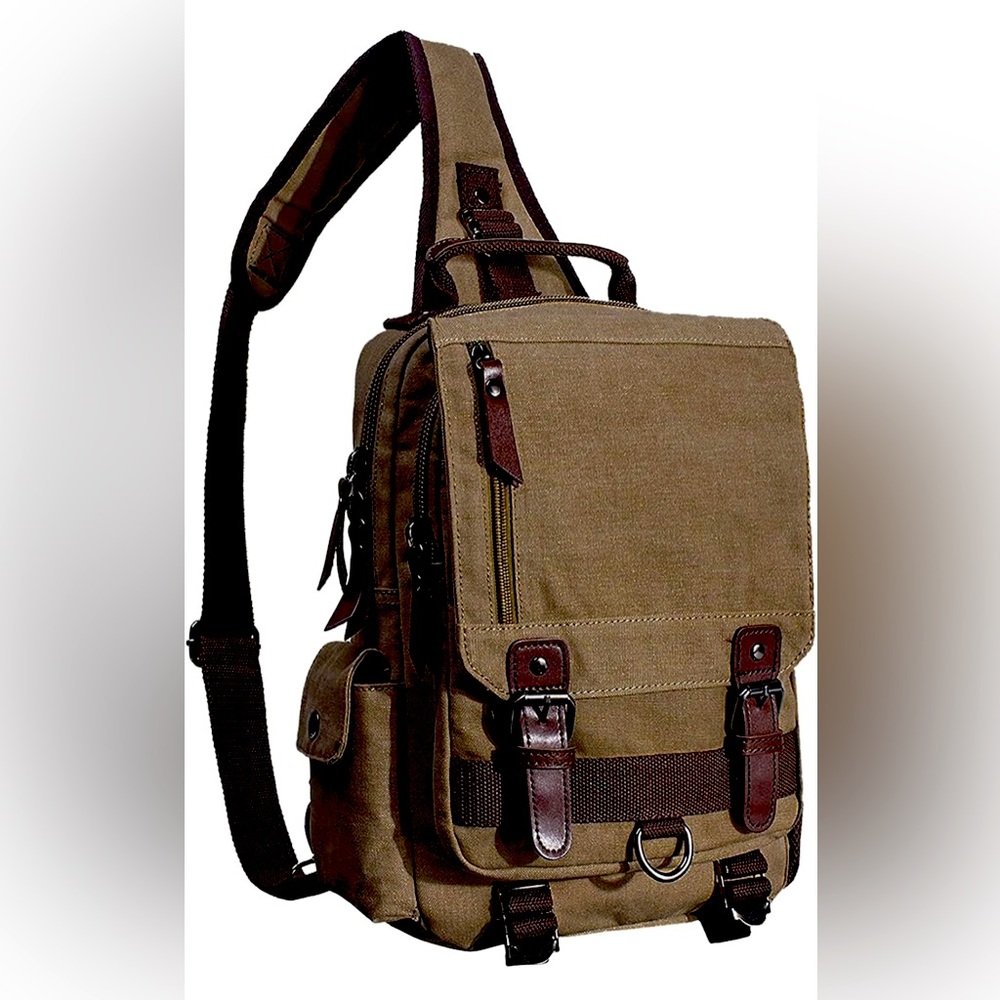Crossbody Canvas Messenger Sling Bag